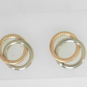 Yellow/White 14 Karat Polished Stud Estate Earring
Gram Weight 1.21 gr