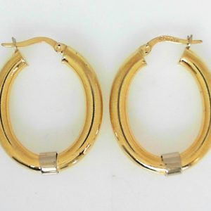 Yellow 10 Karat Polished Medium Hoop Estate Earring 
Gram Weight 3.9 gr