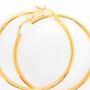 Yellow 14 Karat Polished Large Hoop Estate Earring
Gram Weight 2.7 gr
Length 1.75 mm