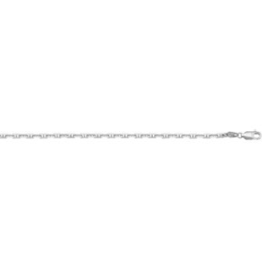 White 14 Karat Diamond Cut Anchor Chain 
Length 18 in 
Gram Weight 2.15 gr