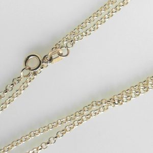 Yellow 14 Karat Polished Rolo Chain 
Length 17 in 
Gram Weight 3.48 gr