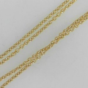 Yellow 14 Karat Polished Cable Link Chain Width 1.05 mm
Length 18 in
Gram Weight 1.93 gr