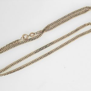 Yellow 10 Karat Polished Curb Estate Chain 
Length 18 in 
Gram Weight 7.57 gr