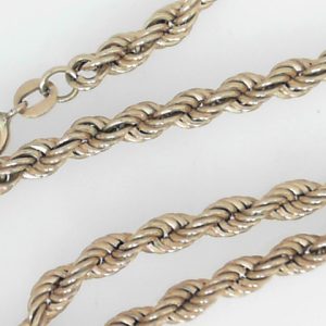 Yellow 10 Karat Polished Rope Estate Chain
Length 16 in
Gram Weight 8.96 gr