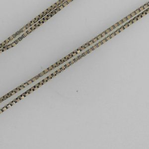 Yellow 10 Karat Polished Box Estate Chain 
Length 18 in 
Gram Weight 2.63 gr