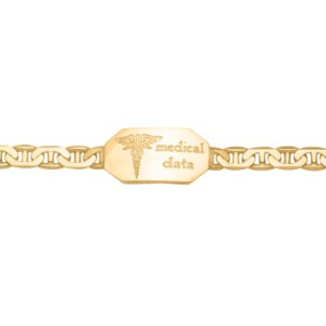 Yellow 10 Karat Polished Curb Bracelet 
Length 8.5 in 
Gram Weight 21 gr