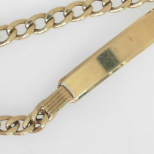 Yellow 18 Karat Polished Curb Estate Bracelet 
Length 8 in 
Gram Weight 6.3 gr