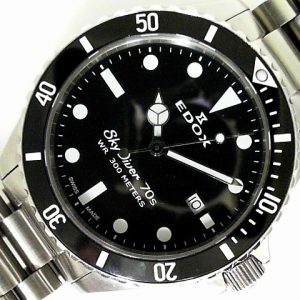 Gents Estate Watch Edox Divers 
Vendor Style #: 53017 Sky Diver 70s 1398311
42 StainlessSteel Bracelet 
Dial:Black plots
Box Not Included/Papers Not Included
Condition Good
1 Year Warranty