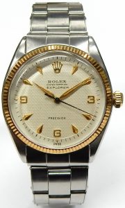 Mixed Estate Watch - Rolex Dress 1961
Vendor Style #: Rolex 5501 RARE Oyster
 18K/Stainless Steel
Dial:Honeycomb
Box Not Included/Papers Not Included
Condition RARE. Amazing Condt. Little Service.
1 Year Warranty