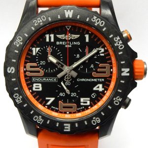Estate Breitling Chronograph Year: 2022
Vendor Style #: X82310A51B1S1 Endurance Pro orange SN: 6423093
44mm CARBONOX
Dial: Black/Orange Arabic
Box Not Included/Papers Included
Condition Excellent
1 Year Warranty