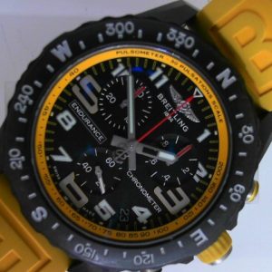 Estate Breitling Chronograph
Vendor Style #: X82310 Endurance Pro SN: 8078091
44mm CARBONOX
Dial: Black Arabic
Box Included/Papers Included
Condition Good
1 Year Warranty