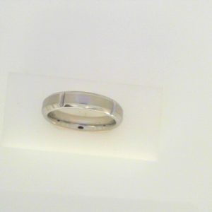 White Cobalt Satin Band Ring 
Size: 10