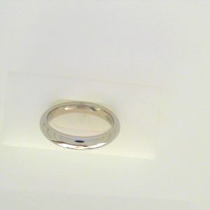 White Cobalt Satin Band Ring 
Size: 10