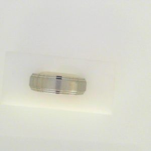 White Cobalt Satin Band Ring 
Size: 10