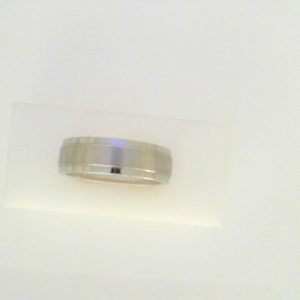 White Cobalt Satin Band Ring 
Size: 10