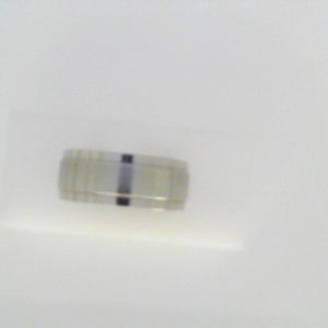 White Cobalt Satin Band Ring 
Size: 10
