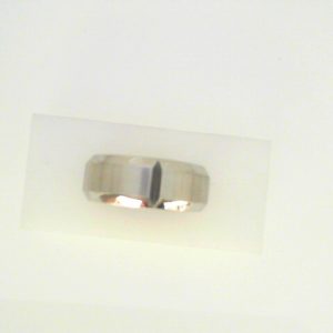 White Cobalt Satin Band Ring 
Size: 10