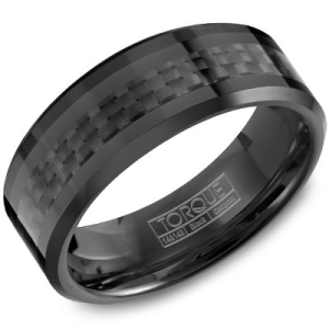 Black Ceramic Polished Band Ring Width 8 mm 
Size: 10.5