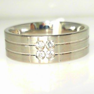 Diamond Ring- Men's 
10 Karat White Men's Diamond Ring 
Finger Size 10 Gram Weight 8.39 
 Center Diamond Shape: Round