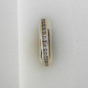 Diamond Wedding/Anniversary Ring 
14 Karat Yellow Wedding/Anniversary Ring Width 2.8mm 
Finger Size 5.75 
35 Center Diamonds Shape: Round 0.51