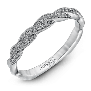 Diamond Wedding/Anniversary Ring 
18 Karat White Wedding/Anniversary Ring 
Finger Size 7 
 Center Diamond Shape: Round; Clarity: VS1; Colour: F/G 0.24