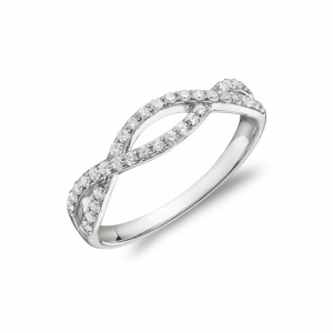 Diamond Wedding/Anniversary Ring 
14 Karat White Wedding/Anniversary Ring 
Finger Size 6.5 Gram Weight 1.78 
 Center Diamond Shape: Round 0.27