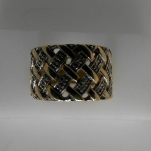 Estate Diamond Dinner Ring - Women's 
10 Karat Yellow Estate Dinner Ring 
Finger Size 7 Gram Weight 6 
24 Center Diamonds Shape: Round