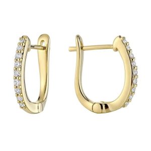 Diamond Earrings 
14 Karat Yellow Diamond Earrings 
 
16 Center Diamonds Shape: Round 0.33