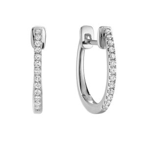 Diamond Earrings 
14 Karat White Diamond Earrings 
 
26 Center Diamonds Shape: Round 0.11