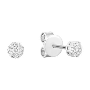 Diamond Earrings 
14 Karat White Diamond Earrings 
 
18 Center Diamonds Shape: Round 0.52