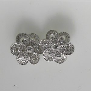 Estate Diamond Earrings 
18 Karat Yellow Estate Diamond Earrings 
Gram Weight 9.1 
110 Center Diamonds Shape: Round; Clarity: I1; Colour: I 1