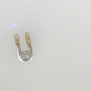 Estate Diamond Pendant/Necklace 
18 Karat Yellow/White Estate Diamond Pendant 
Gram Weight 1.02 
1 Center Diamond 0.05ct Shape: Round 0.05