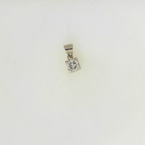 Estate Diamond Pendant/Necklace 
14 Karat Yellow Estate Diamond Pendant 
Gram Weight 2.34 Chain Style: No Chain 
1 Center Diamond 0.33ct Shape: Round; Clarity: VS; Colour: G/H 0.33