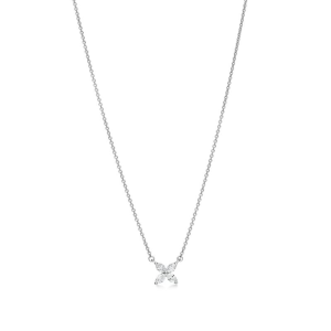 Ladies platinum Tiffany pendant with marquise cut diamonds Victoria 0.32ct. tw. with receipt and original packaging.

Estate Diamond Pendant/Necklace 
Platinum White Estate Diamond Pendant 
Gram Weight 2.92 Chain Style: Cable Link Platinum White 16 4