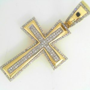 Estate Diamond Pendant/Necklace 
10 Karat Yellow/White Estate Diamond Pendant 
Gram Weight 7.1 Chain Style: No Chain 10 Karat 
232 Center Diamonds Shape: Single Cut 0.5