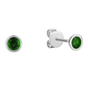 Earrings with Emeralds 
10 Karat White Emeralds Earrings 
 
2 Center Emeralds Shape: Round