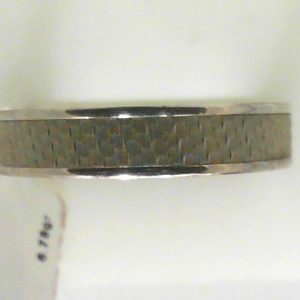 White 18 Karat Matte' Band Ring 
Size: 10 
Gram Weight 6.78 gr