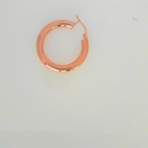 Rosé 10 Karat Polished Large Hoop Earring Width 4 mm 
Gram Weight 2.2 gr 
Length 28 mm