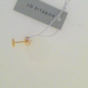 Yellow 14 Karat Polished Stud Earring