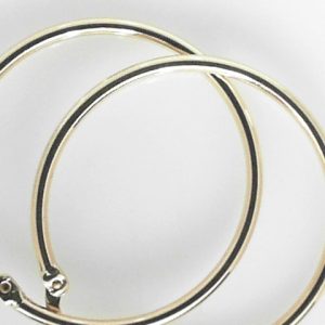 Yellow 14 Karat Polished Large Hoop Earring Width 1.8 mm 
Gram Weight 2.6 gr