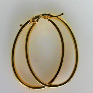 Yellow 14 Karat Polished Medium Hoop Earring 
Gram Weight 2.34 gr