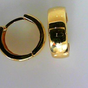 Yellow 14 Karat Polished Medium Hoop Earring 
Gram Weight 2.74 gr