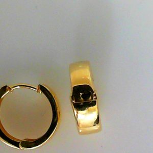 Yellow 14 Karat Polished Small Hoop Earring 
Gram Weight 1.75 gr