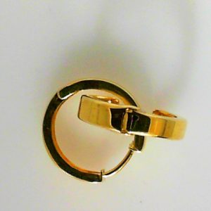 Yellow 14 Karat Polished Small Hoop Earring 
Gram Weight 1.65 gr
