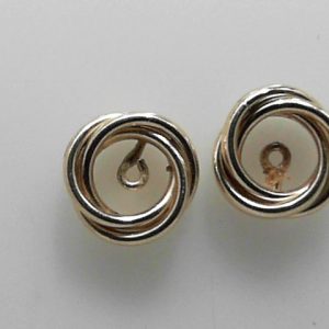 Yellow 14 Karat Polished Button Estate Earring 
Gram Weight 0.94 gr