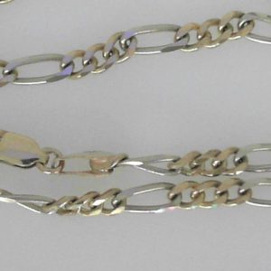 Yellow 10 Karat Polished Figaro Chain 
Length 18 in 
Gram Weight 11.9 gr