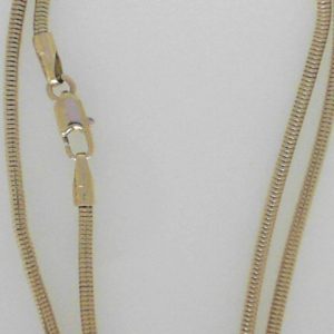 Yellow 18 Karat Polished Snake Chain 
Length 16 in 
Gram Weight 8.2 gr
