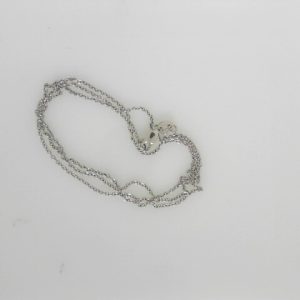 White 14 Karat Polished Cable Link Chain 
Length 16 in 
Gram Weight 1.2 gr