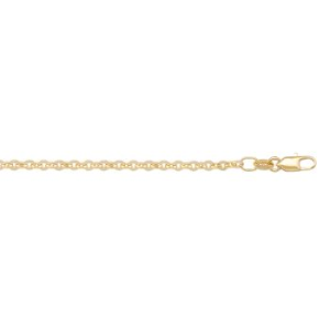 Yellow 14 Karat Polished Cable Link Chain 
Length 18 in 
Gram Weight 2.36 gr