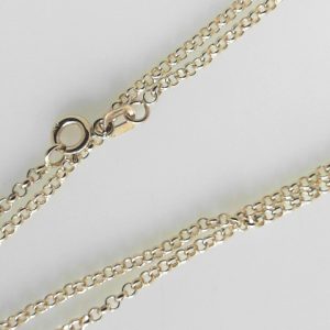 Yellow 14 Karat Polished Paper Clip Chain 
Length 21 in 
Gram Weight 4.24 gr